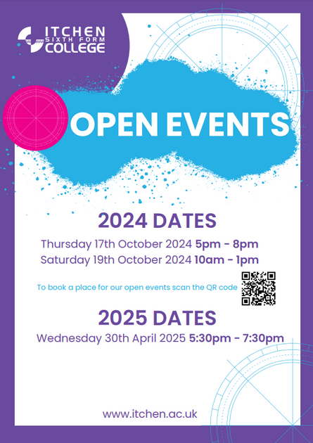 Itchen Sixth Form College Open Events